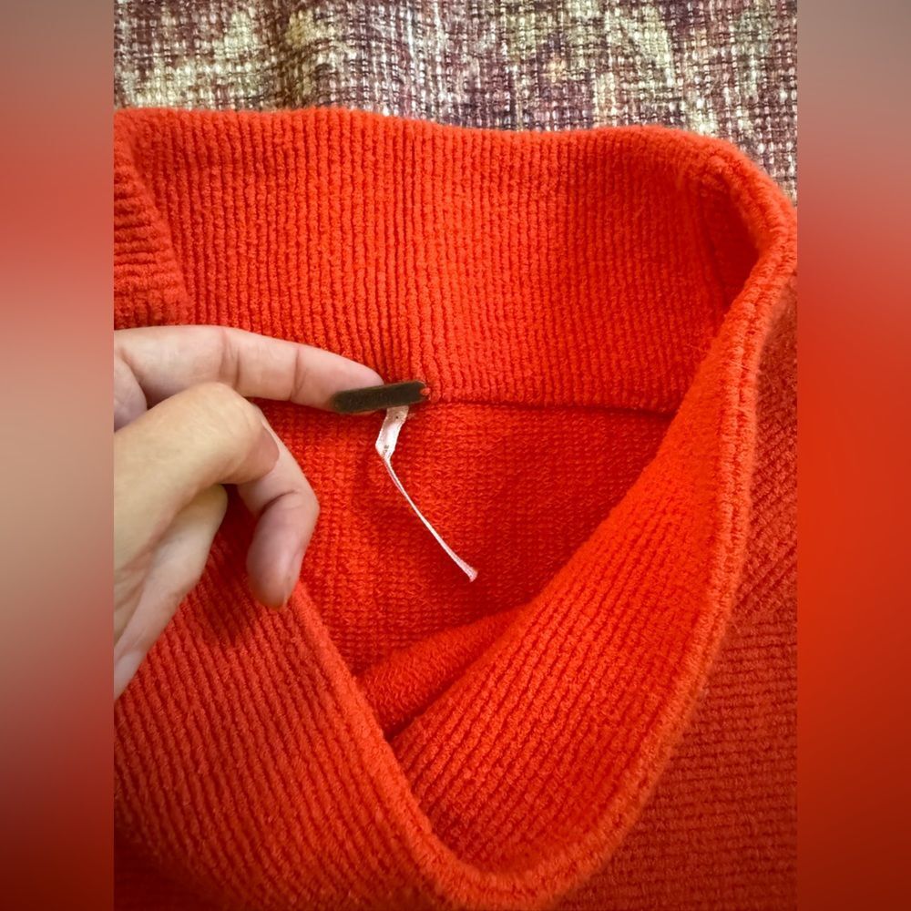 Free People Red Turtleneck Sweater - Picture 9 of 14